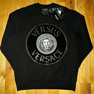 Versace Runway Lion Sequin Embossed Sweatshirt, Brand New 🔥